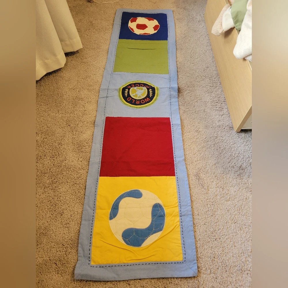 Pottery Barn Kids Soccer Game Wall Banner - Blue and Red